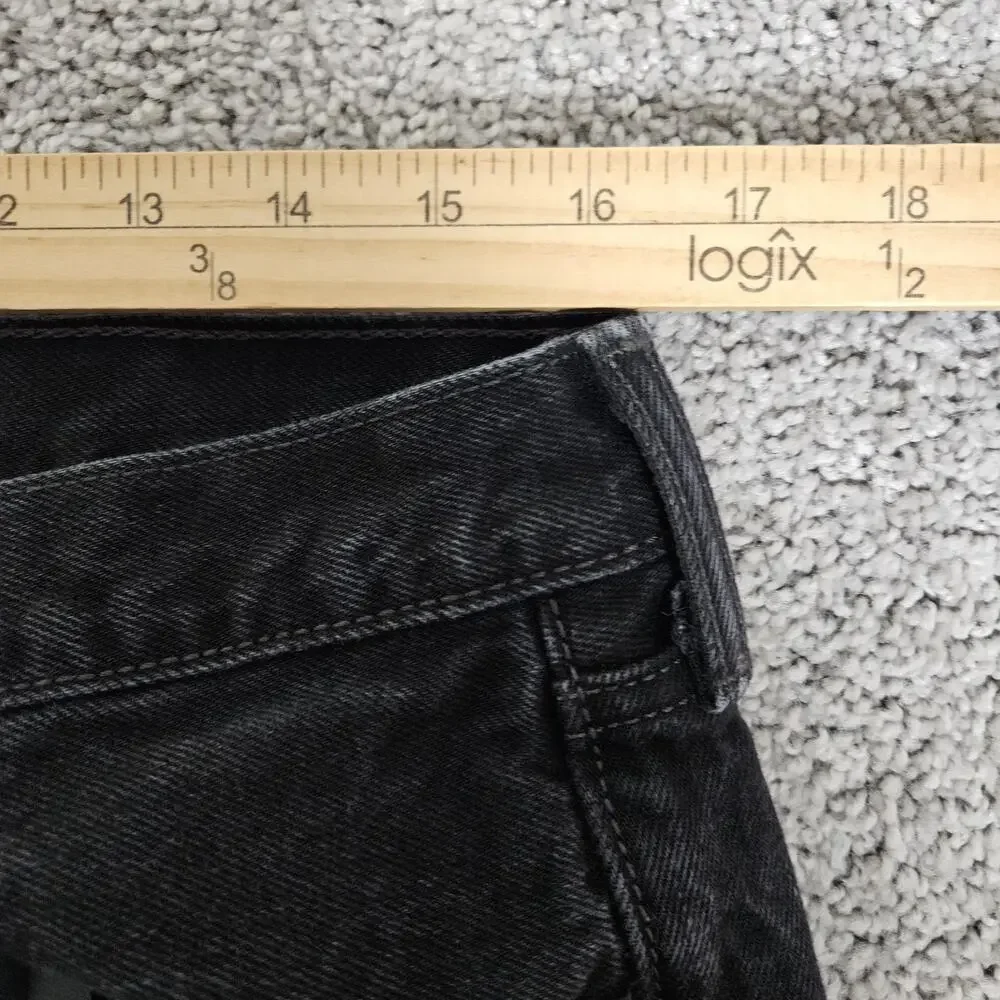 Levis 501 Jeans Mens 32X28 (Tag 36X30) Black Straight Fit Button Fly Iconic